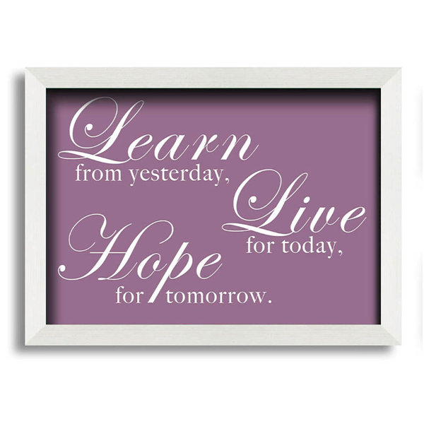 Maturi Skippack Learn Live Hope Single Picture Frame Typography